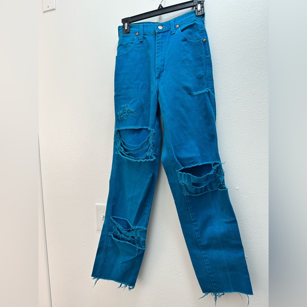 Turquoise Wrangler Jeans